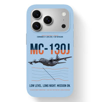 Thumbnail for MC-130J COMMANDO II design on light blue magsafe iphone case, for iPhone 17 Pro
