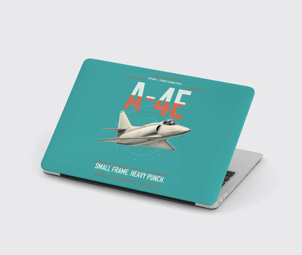 A-4E Skyhawk design on turquoise MacBook case