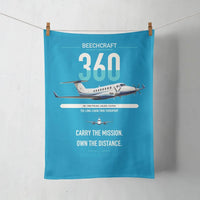 Thumbnail for Beechcraft King Air 360 design on turquoise towel