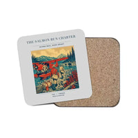 Thumbnail for The Salmon Run Charter - Designed Coasters design on light gray 1-piece