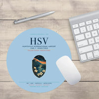 Thumbnail for Huntsville International Airport (HSV) design on light blue round mouse pad