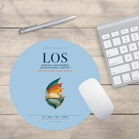 Thumbnail for Murtala Muhammed International Airport (LOS) design on light blue round mouse pad