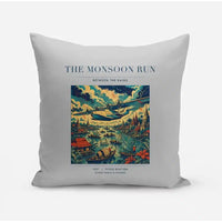 Thumbnail for VINTAGE G4061 - The Monsoon Run - Designed Pillows design on lightgray
