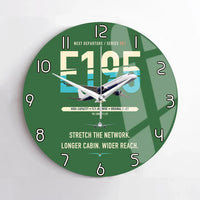 Thumbnail for Embraer E195 design on green no frame wall clock