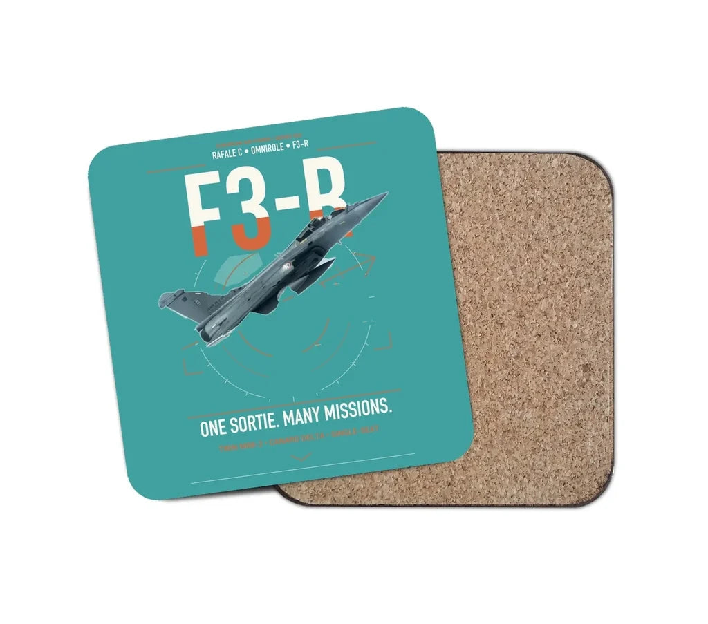Dassault Rafale C — F3-R standard design on turquoise 1 piece coaster