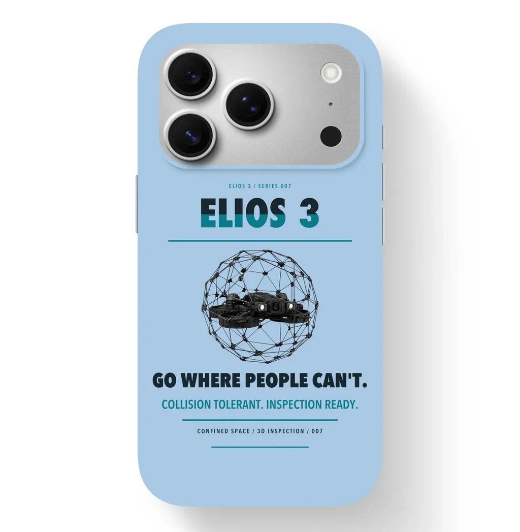 Flyability Elios 3 Case design on light blue iphone case