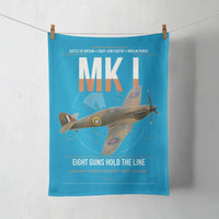 Thumbnail for Hawker Hurricane Mk I design on turquoise towel