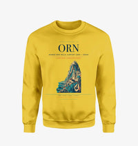 Thumbnail for Ahmed Ben Bella Airport (ORN) design on yellow sweatshirt