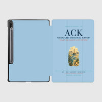Thumbnail for Nantucket Memorial Airport (ACK) design on light blue samsung tablet tablet case