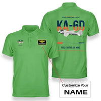 Thumbnail for KA-6D Intruder design on light green+name double-side polo t-shirt, double-side print