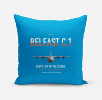 Thumbnail for Short Belfast C.1 design on turquoise pillow