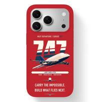Thumbnail for Boeing 747-400 Dreamlifter design on red magsafe iphone case