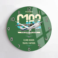Thumbnail for Cessna 182 Skylane design on green no frame wall clock