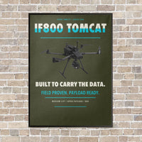 Thumbnail for Inspired Flight IF800 Tomcat vertical canvas print - framed - green army background