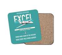 Thumbnail for Cessna Citation Excel design on turquoise 1 piece coaster