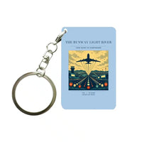 Thumbnail for VINTAGE G4303 - The Runway Light River - Designed Key Chain design on lightblue