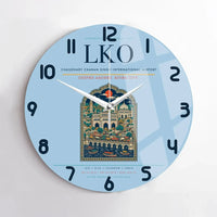 Thumbnail for Chaudhary Charan Singh International Airport LKO Wall-Clock No-Frame - Light Blue