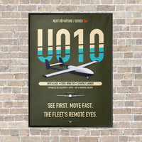 Thumbnail for Airbus U010 Aliaca Fixed-wing vertical canvas print - framed - green army background