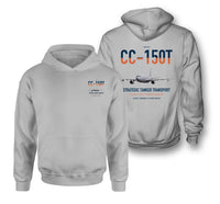 Thumbnail for Airbus CC-150T Polaris design on light gray double-side hoodie, double-side print