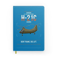 Thumbnail for Piasecki H-21C Shawnee design on turquoise notebook