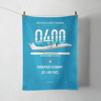 Thumbnail for De Havilland Dash 8-400 design on turquoise towel