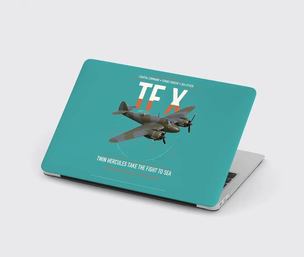 Bristol Beaufighter TF X design on turquoise MacBook case