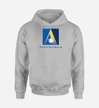 Thumbnail for Ansett Australia logo printed on light gray hoodie