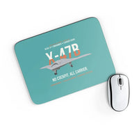 Thumbnail for X-47B UCAS-D Carrier Wing Without a Cockpit design on turquoise rectangle mouse pad