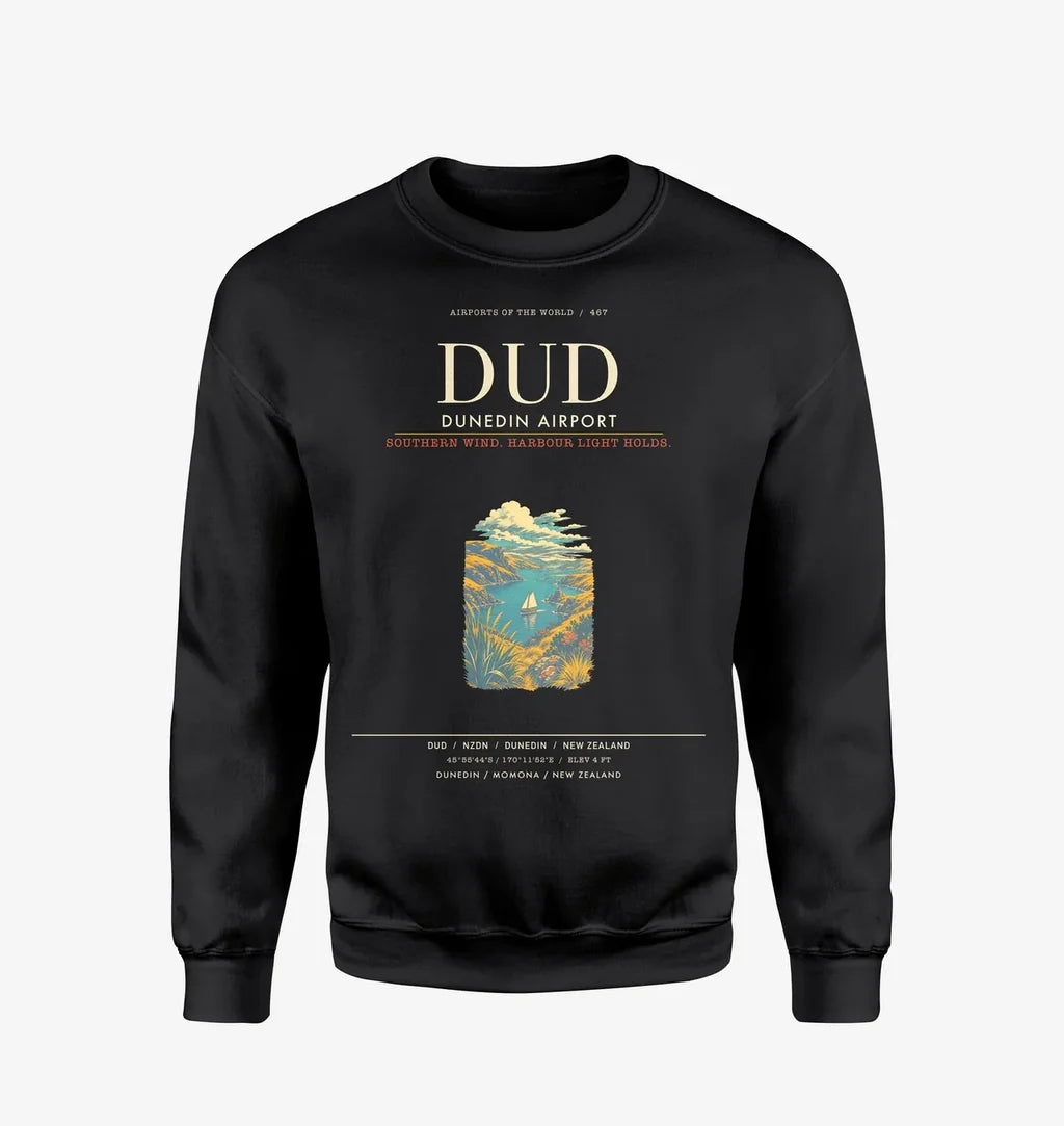 Dunedin Airport DUD Sweatshirt - Black
