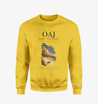 Thumbnail for Albert J. Ellis Airport (OAJ) design on yellow sweatshirt