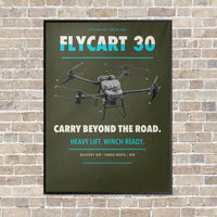 Thumbnail for DJI FlyCart 30 vertical canvas print - framed - green army background