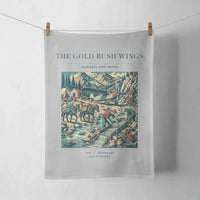 Thumbnail for VINTAGE G4043 - The Gold Rush Wings - Designed Towels design on lightgray
