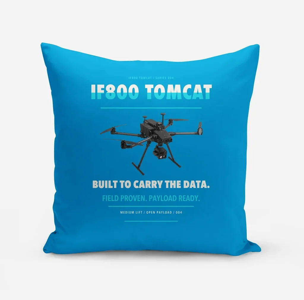 Inspired Flight IF800 Tomcat design on turquoise pillow