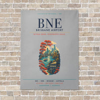 Thumbnail for Brisbane Airport BNE vertical canvas print - no frame - light gray background