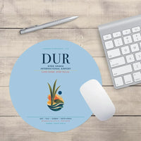 Thumbnail for King Shaka International Airport (DUR) design on light blue round mouse pad