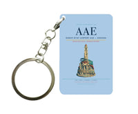 Thumbnail for Rabah Bitat Airport AAE — Annaba Key Chain design on light blue key chain