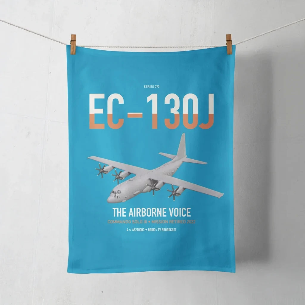 EC-130J Commando Solo III design on turquoise towel