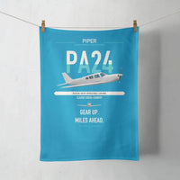 Thumbnail for Piper PA-24-250 Comanche 250 design on turquoise towel