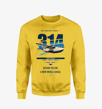 Thumbnail for Boeing 314 Clipper design on yellow sweatshirt
