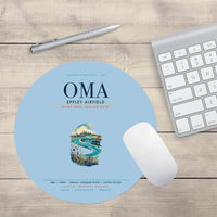 Thumbnail for Omaha Eppley Airfield (OMA) design on light blue round mouse pad
