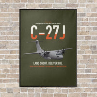 Thumbnail for C-27J Spartan vertical canvas print - framed - green army background