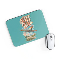 Thumbnail for The First Pass Wakes The Field design on turquoise rectangle mouse pad