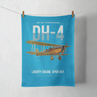 Thumbnail for Airco DH-4 Liberty Plane design on turquoise towel