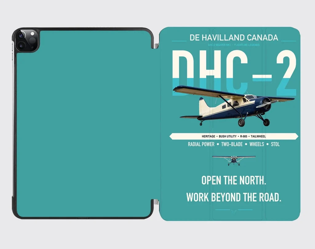 DHC-2 Beaver Mk I design on turquoise ipad tablet case