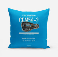 Thumbnail for CFM56-3 design on turquoise pillow