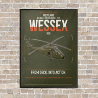 Thumbnail for Westland Wessex HU5 vertical canvas print - framed - green army background