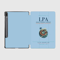 Thumbnail for Gran Canaria Airport (LPA) design on light blue samsung tablet tablet case