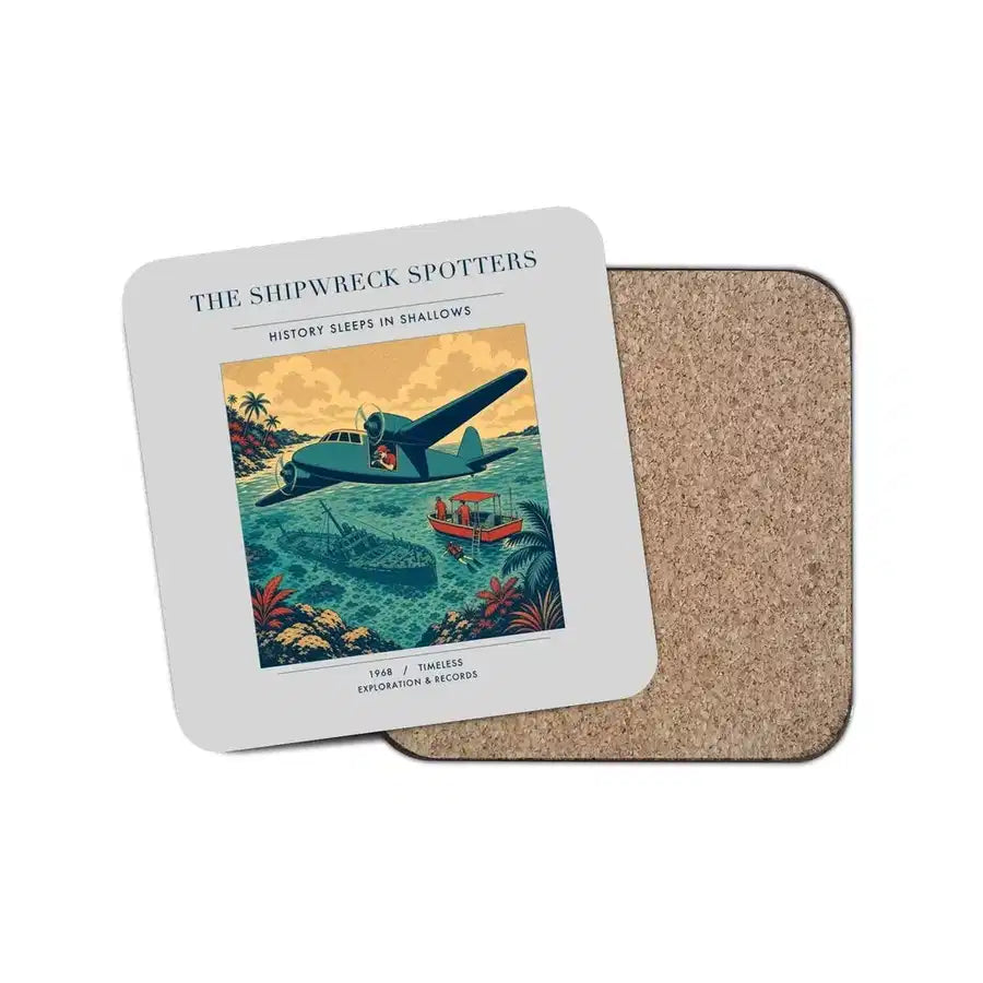 The Shipwreck Spotters - Designed Coasters design on light gray 1-piece