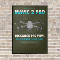 Thumbnail for DJI Mavic 2 Pro vertical canvas print - framed - green army background