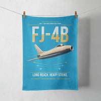 Thumbnail for FJ-4B Fury design on turquoise towel